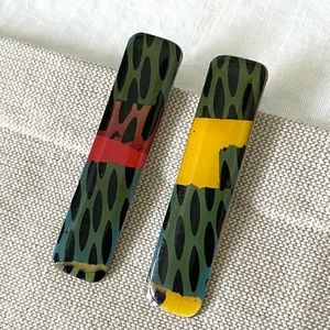 Resin pierced earrings